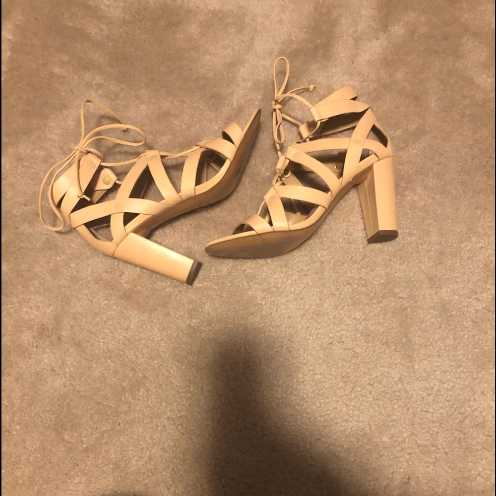 Banana Republic Lace Up Heeled Sandals